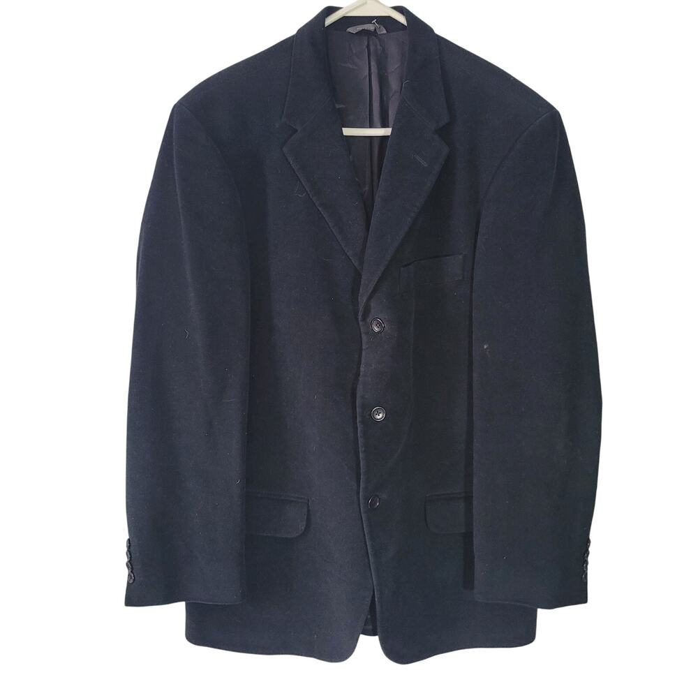 Banana‎ Republic	Size	40S	Velvet Suit Jacket Black Three Button Formalwear
